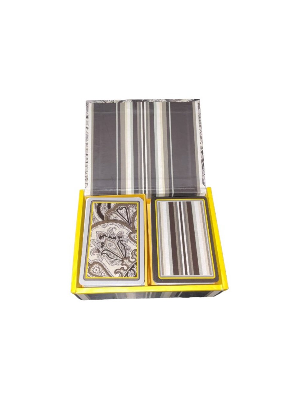 Waverly Double Deck Casino-Grade Playing Cards In Decorative Box Paisley Stripes